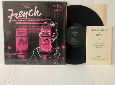 G.J.E. Sullivan FRENCH LANGUAGE RECORD  1968 Disc-Ed Shrink + Booklet VG++/VG+