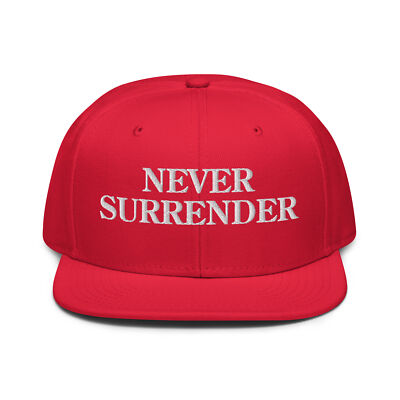 NEVER SURRENDER Snapback Hat Cap trump maga 2a usa american inauguration 2025