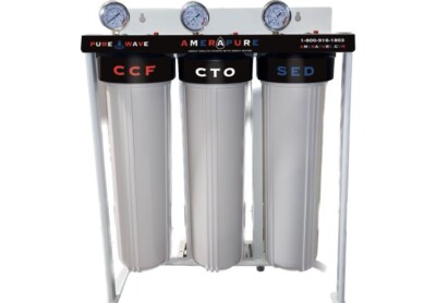 Whole House Water Filter, 3 stage filter removes chlorine and sediment