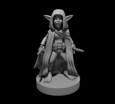 Goblin Female Rogue Dual Daggers 28mm Scale DND D&D Tabletop Miniature
