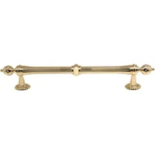 Alno D6929-8-PB/NL Ornate 8" Appliance Pull Unlacquered Brass