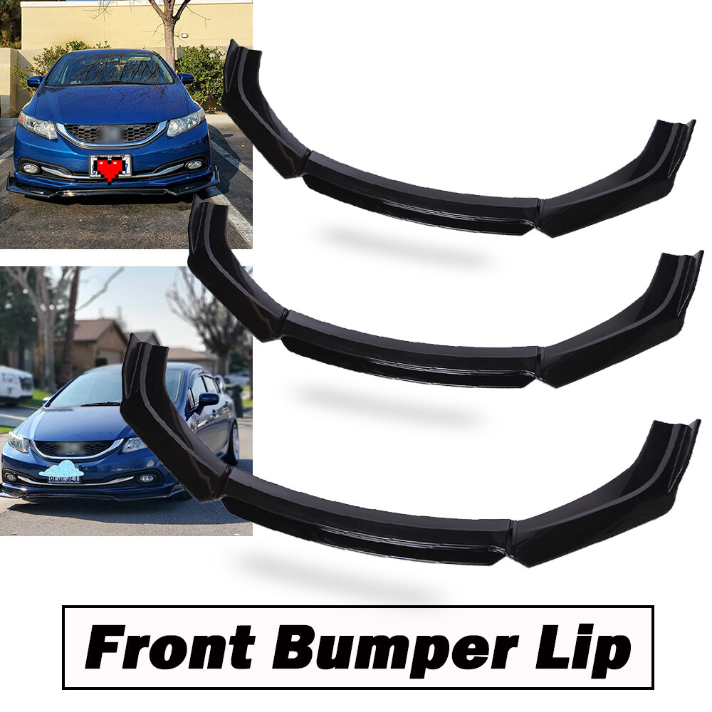 DriftX Front Bumper Spoiler Lip For 2011-2013 Hyundai Elantra - Carbon Painted