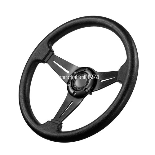 13.8” Universal Sport Drifting PU Leather Racing Car Steering Wheel Black AU - Picture 5 of 8