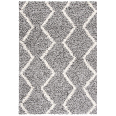 SAFAVIEH Venus Shag Collection VNS680J Grey/Ivory Rug