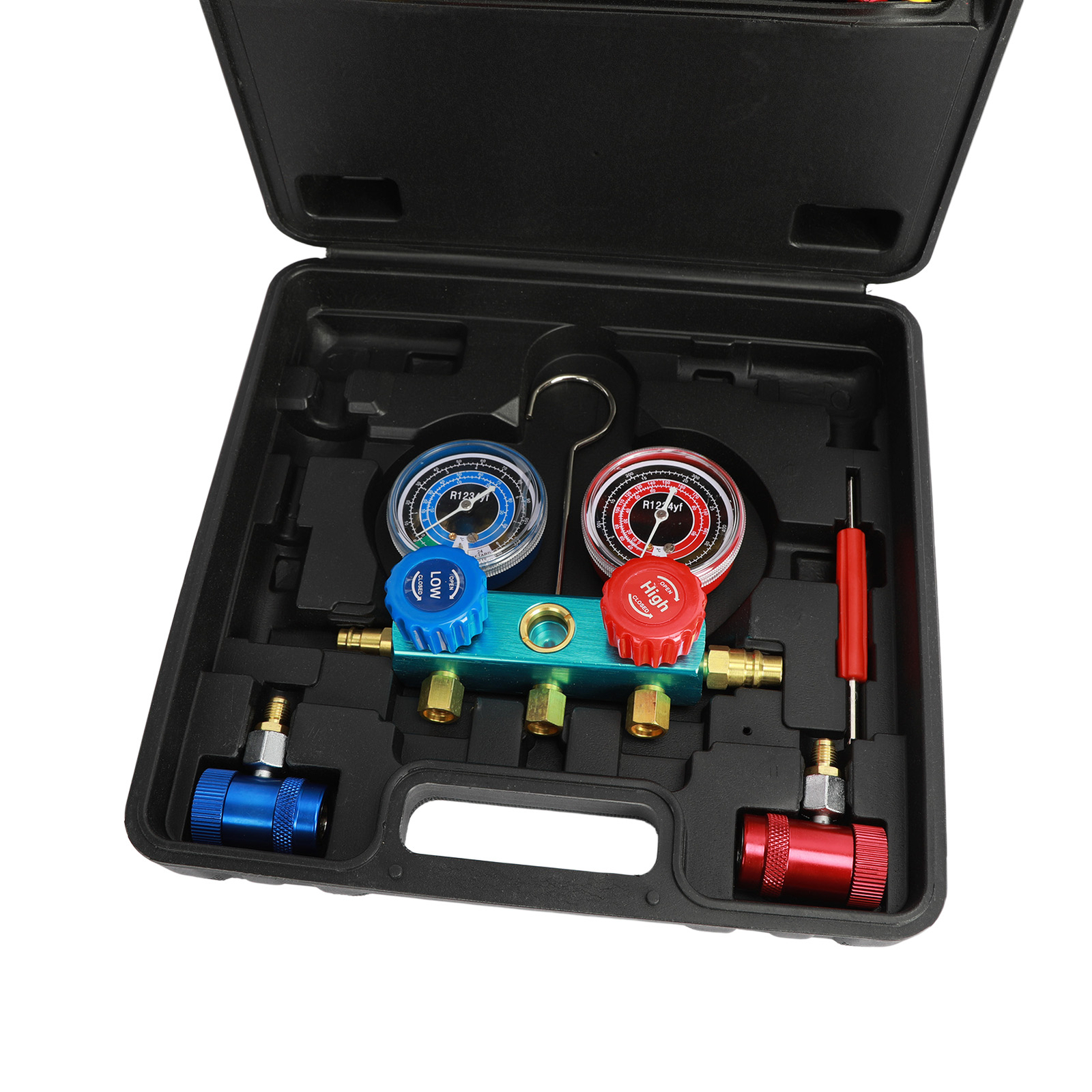 R1234YF Dual Gauges Refrigerant Meter 2 Couplers R1234YF Manifold Gauge