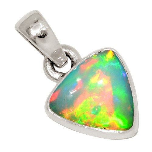 Natural Ethiopian Opal 925 Sterling Silver Pendant Jewelry ALLP-30382 - 第 1/1 張圖片