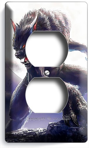 WÜTENDER WERWOLF MONSTER VOLLMOND HORROR LICHTSCHALTER STECKDOSE WANDPLATTE HD DEKOR - Bild 5 von 34