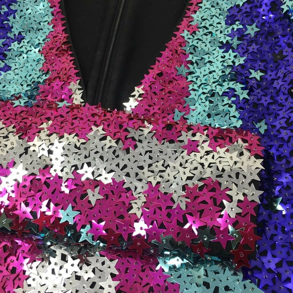 Mini abito DSQUARED2 stelle con paillettes impreziosite UK 6 IT 38 £3000