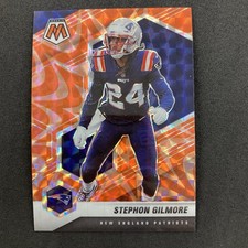 Stephon Gilmore 2021 Panini Mosaic Reactive Orange Prizm #140 Patriots