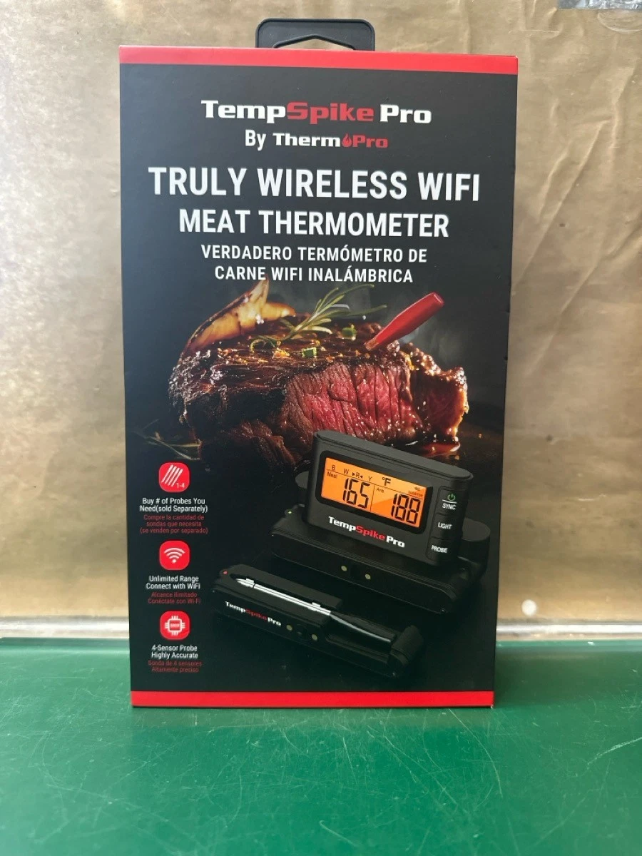 ThermoPro TempSpike Pro TP980W Truly Wireless Wi-Fi Bluetooth Meat T (E10050370)