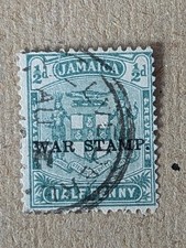 Jamica 1916 Used. KGV 0.5d Blue Green War Stamp Overprint. L201