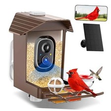 Bird Feeder with Camera, Smart Wireless 2K HD Outdoor Bird Feeder, Live Bronze