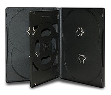 Standard Black DVD 5-Disc Replacement Case 14mm Premium Movie Storage Shell Case