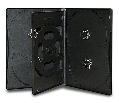 Standard Black DVD 5-Disc Replacement Case 14mm Premium Movie Storage Shell Case