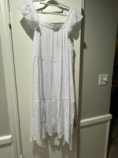 Mlle Grabrielle White Sleeveless Dress.With a Slip Dress inside.
