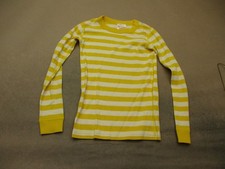 Hanna Andersson Size 8 130cm Kids Yellow 100 Organic Cotton Pajama Top 496