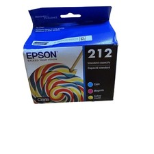 Epson 212 Ink Cartridges Cyan Magenta Yellow Standard Capacity Claria USA 3-Pack