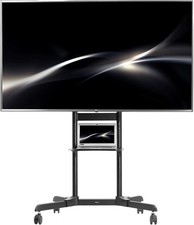 Mobile TV Cart 55 to 100 inch Screens up to 165 lbs LCD LED OLED 4K Smart Flat