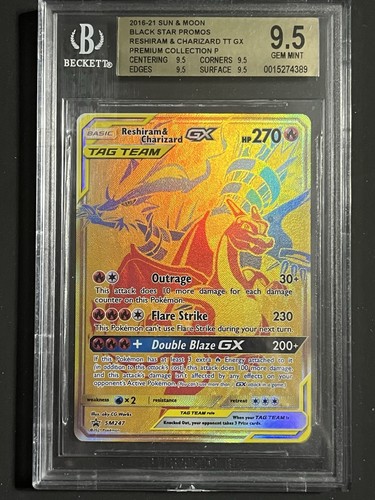 Reshiram & Charizard-GX graded BGS 9.5 for sale on eBay