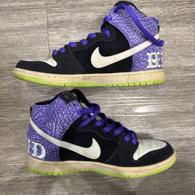 NIKE SB Dunk High Premium SH Send Help  purple black white green 