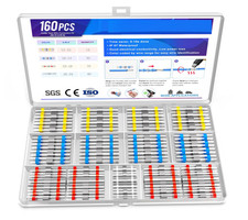 Kit 160 conectores de empalme soldable impermeables para cables auto y marinos