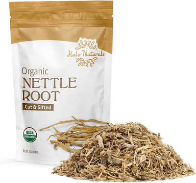 Organic Nettle Root Cut & Sifted, 4 Ounces (Urtica Dioica) USDA Certified | Rese