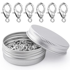 100PCS Lobster Clasps, Metal Alloy Small Lobster Claw Clasps, Weico Lobster C...
