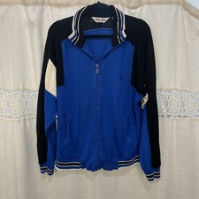 VTG Pierre Cardin color block blue black tracksuit jacket adult M USA 80  s