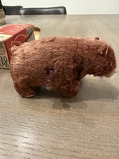 Vintage Modern Toys Japan Key Wind Walking Lovely Bear in Box Works Well