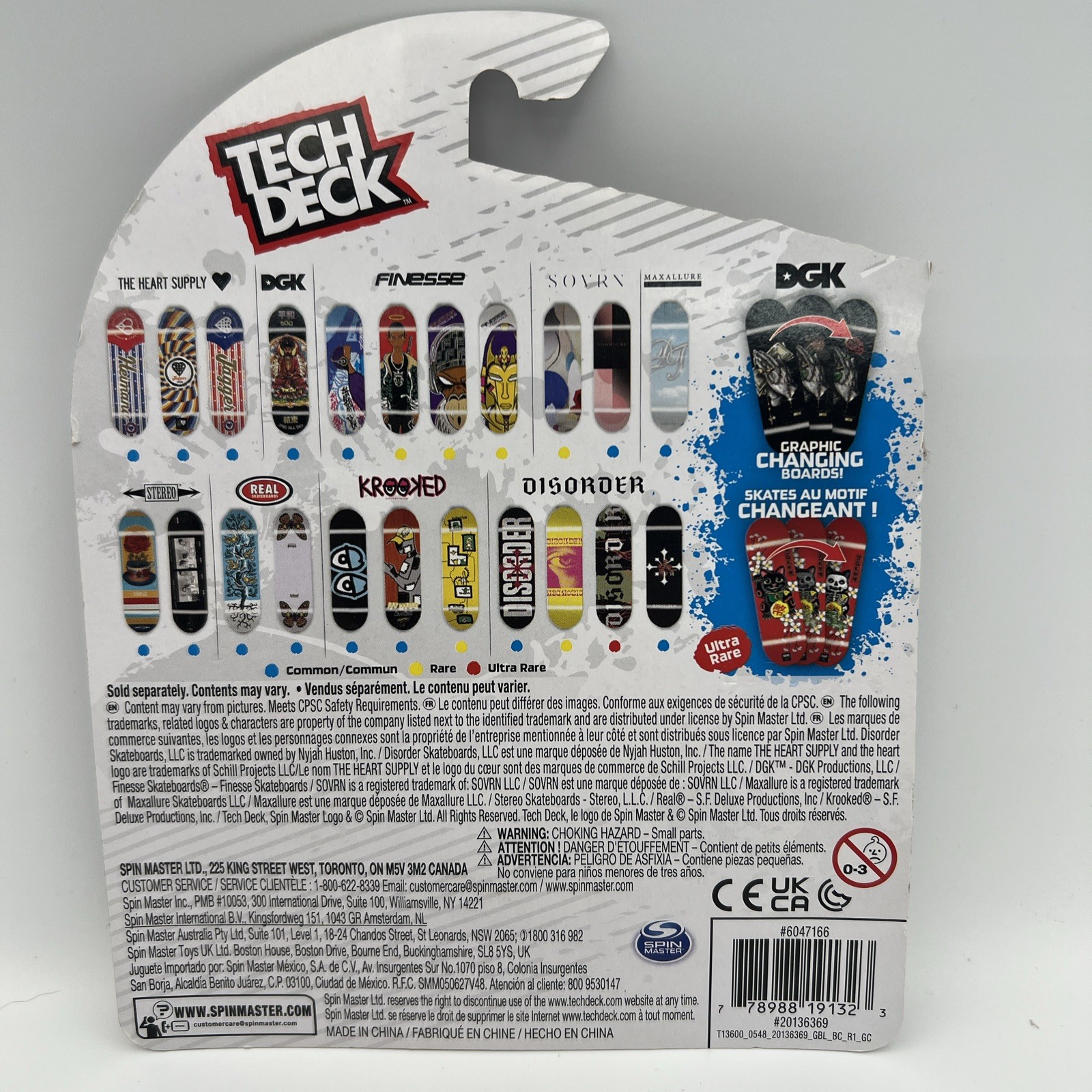 TECH DECK ULTRA RARE RELEASE DGK BLACK CAT GRAPHIC CHANGING SKATEBOARD