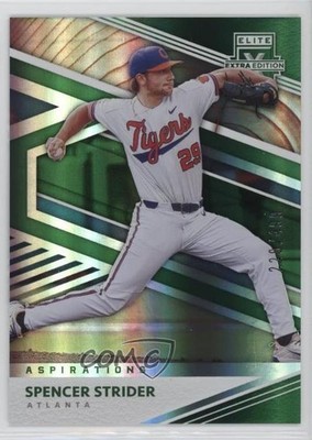 2020 Panini Elite Extra Edition Aspirations Green /499 Spencer Strider #133 2t9