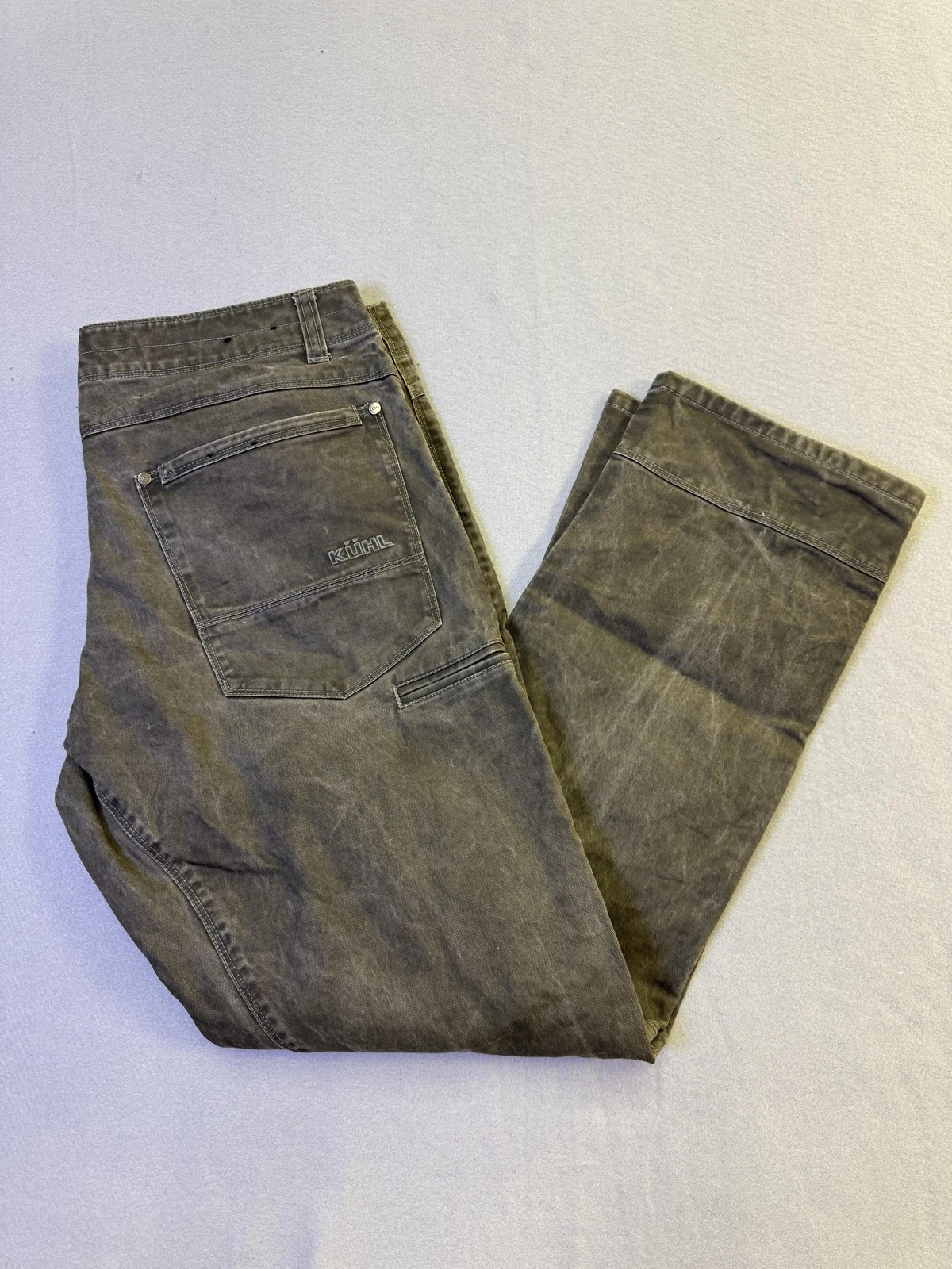Kuhl Pants Mens 37x30 Gray Vintage Patina Dye Outdoor Hiking Straight Leg