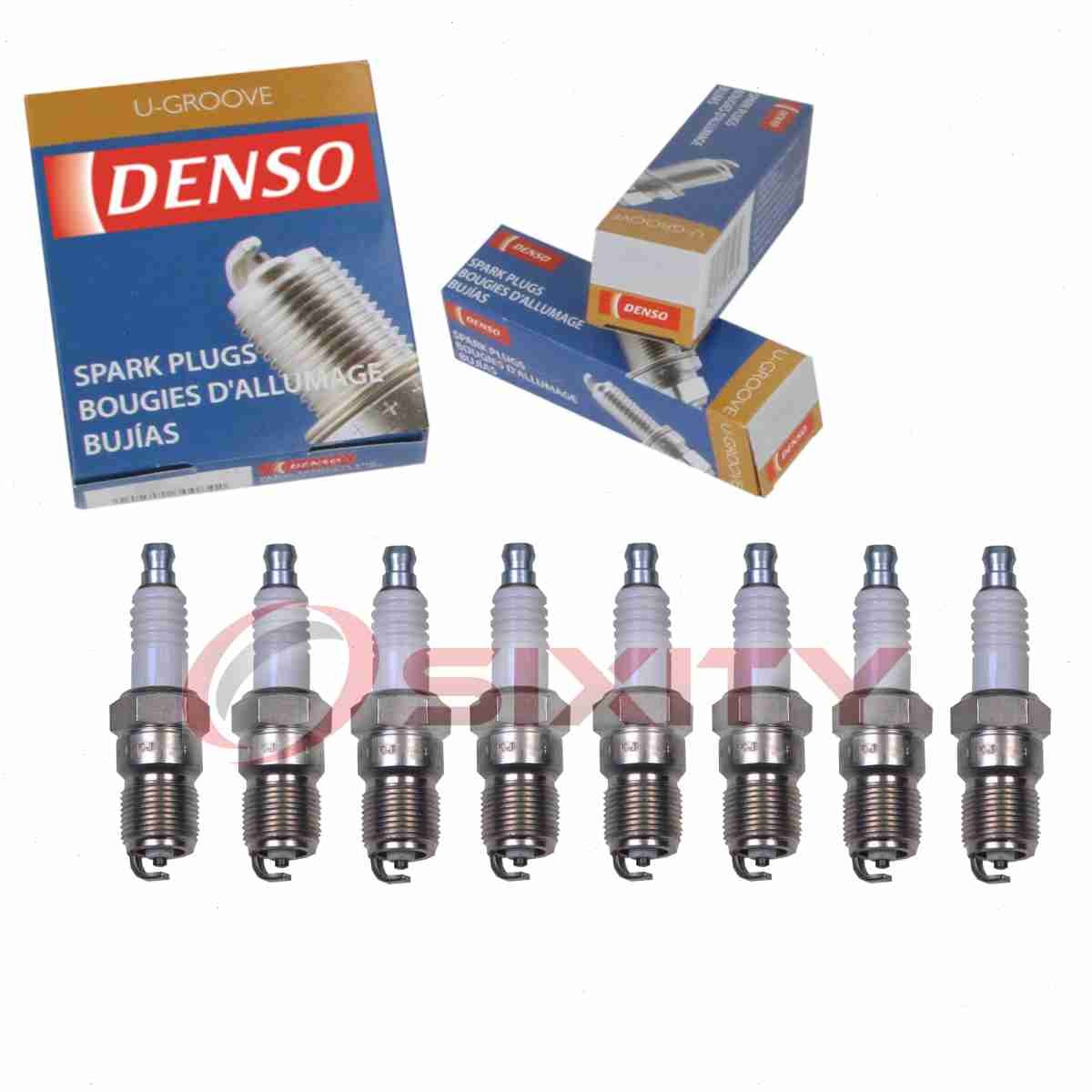8 pc Denso Standard U-Groove Spark Plugs for 2003-2005 Ford E-350 Club Wagon xc