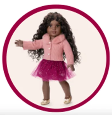 AMERICAN GIRL JANIE & JACK Authentic AG, Janie & Jack Holiday Rosy Cardigan ~❤️Skirt ~❤️Shoes for 18” Dolls