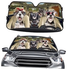 Cute Miniature Schnauzer Dog Family Funny Size S 06. Schnauzer Family Cute