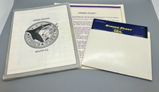 Commodore 64/128 Strike Fleet Disk And Manuals Only Working EA Lucasfilm Games