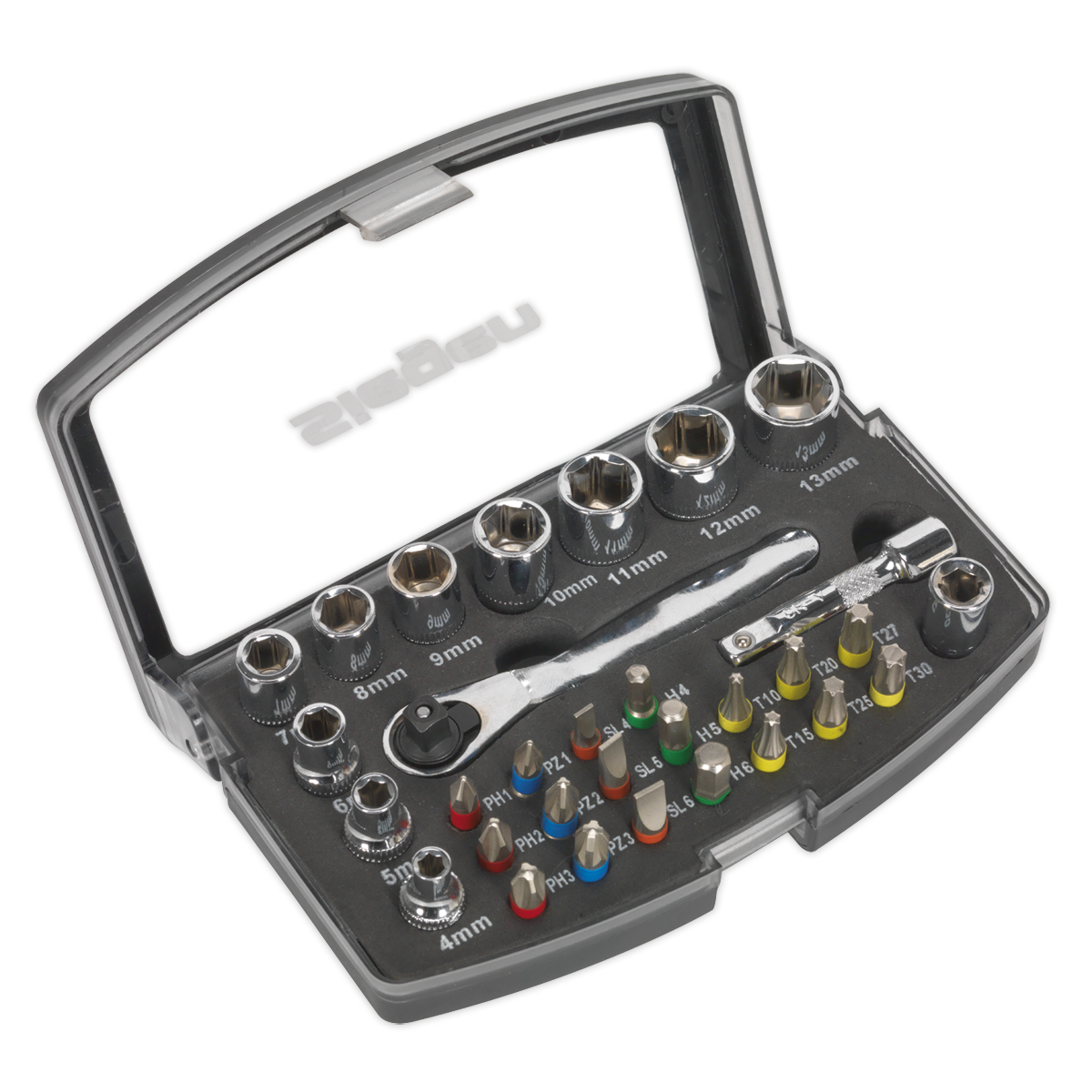 Socket & Bit Set 31pc 1/4""Sq Drive