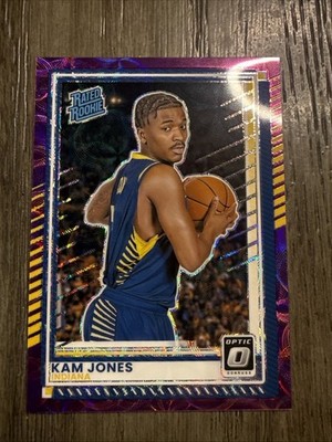 Donruss Optic 2025-26 Rated Rookie Kam Jones Prizm 12/75 Pink Velocity