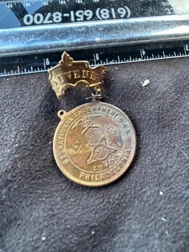 GAR Civil War Veteran Military Medal 1899 adm dewey Phila Encampment (h2025h)