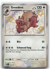 Greedent #206/91 (Holo) (NM) SV: Paldean Fates PAF Pokemon