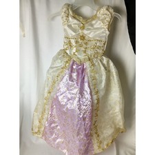 Disney Store Belle Princess Costume Dress Girls Size S 5/6 Gold Ivory