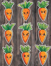 Angry Carrot Die Cut Vinyl Stickers Scrapbooking Laptop Waterbottle