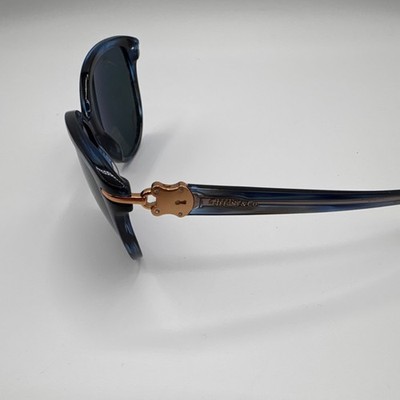 Tiffany & Co. Cat-Eye Sunglasses in Dark Blue with Gold Bridge Tiffany & Co. Cat Eye Luxury Sunglasses - Elevate Your  main image 4