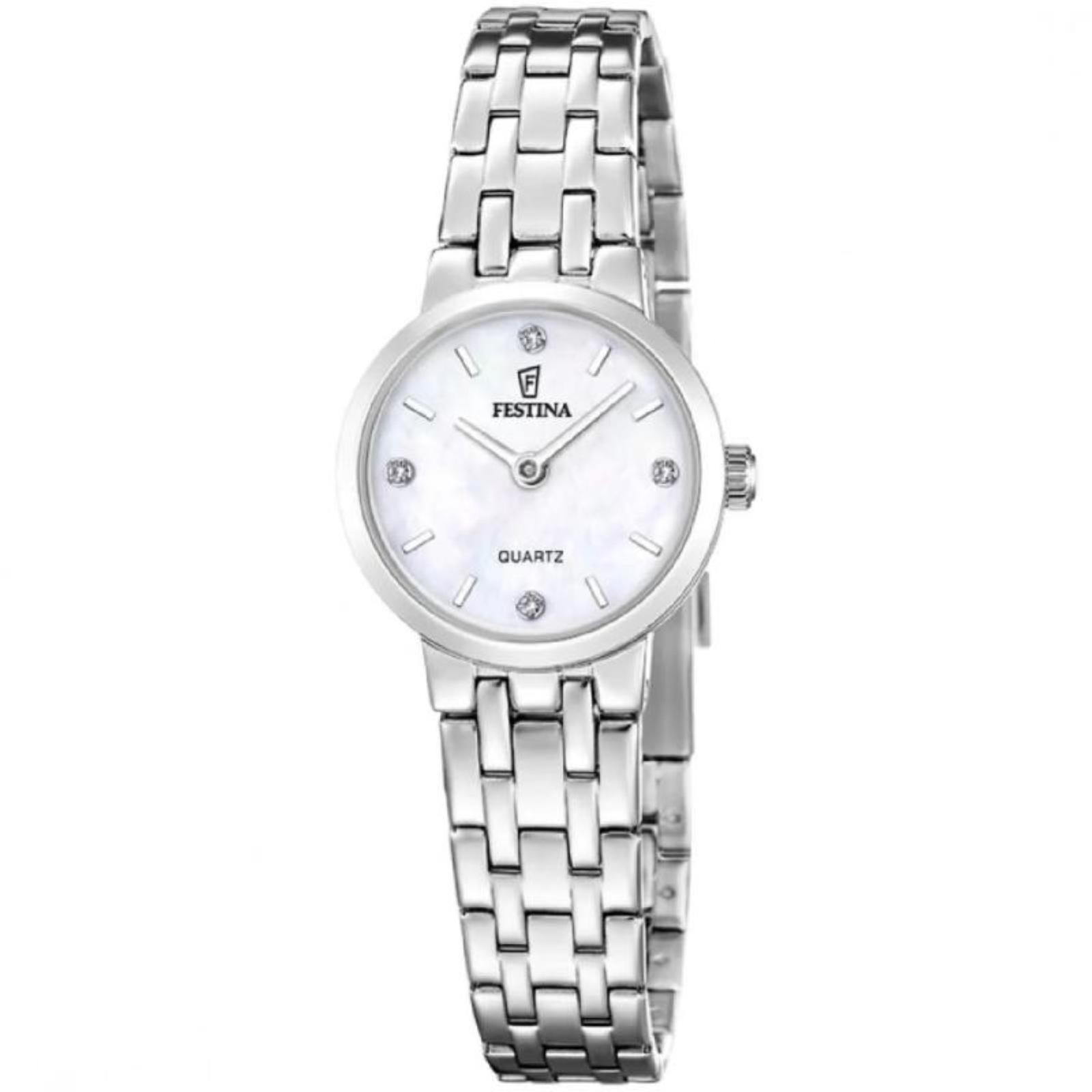 Orologio Donna Solo Tempo FESTINA F20746/1 Acciaio Quadrante Madreperla Cristall