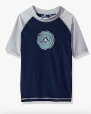 Kanu Surf Boys Voyage UPF 50 Sun Protective Rashguard Swim Shirt Navy M 10 NWT