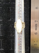 Artisan Made Mother Of Pearl MOP/Sterling Silver Ring Marked/Tested Size 7