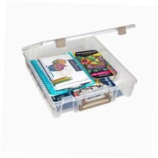 ArtBin Super Satchel 1 Compartment Box Clear Craft Organizer 1 Pack Gold