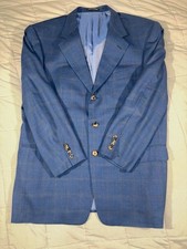 Pal Zileri Windowpane Sz 56R 46 US Wool Sport Coat
