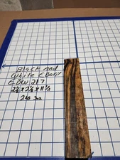 Black and White Ebony  Wood turning  blank  2 1/8" x 2 1/8 " x 11 1/2   " EBW217