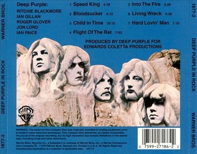 洋楽 DEEP PURPLE / BACK TO THE ROCK (OG) Deep Purple, Roger Glover, Ritchie Blackmore, Jon Lord, Ian Paice